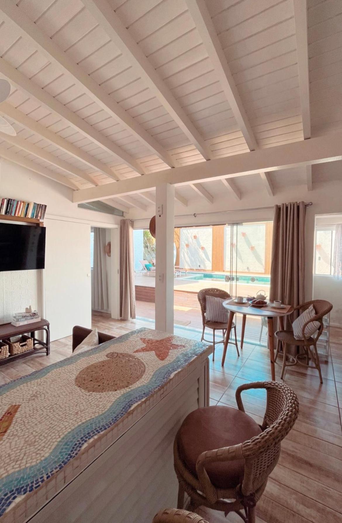 Casa Com Piscina Em Frente A Praia Do Santinho ฟลอเรียนอโปลิส ภายนอก รูปภาพ