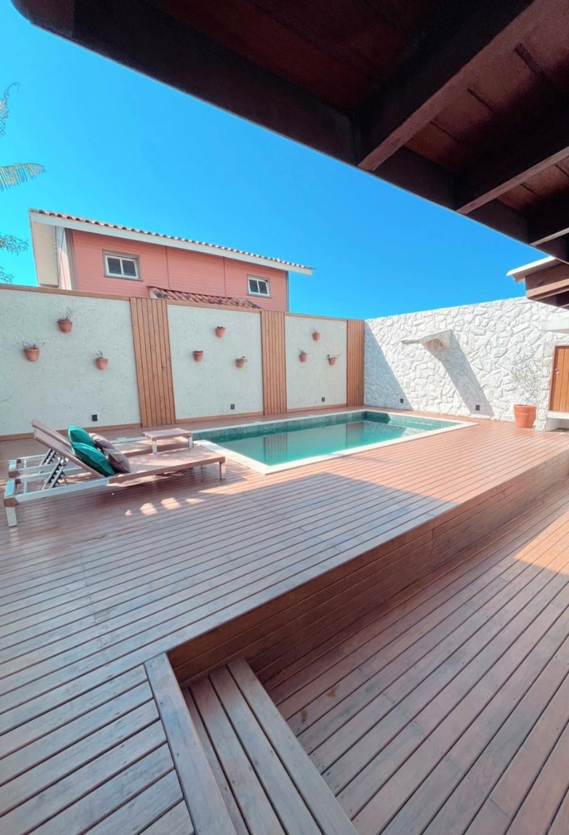 Casa Com Piscina Em Frente A Praia Do Santinho ฟลอเรียนอโปลิส ภายนอก รูปภาพ